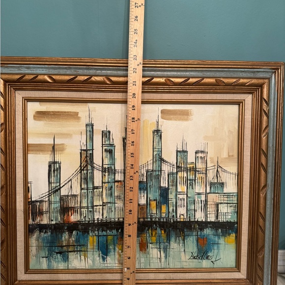 Mid century modern original on cavas signed by Hadley - Picture 4 of 7